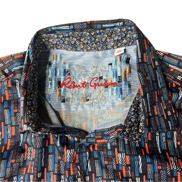 NWT Robert Graham Devonport Long Sleeve Classic Fit Stretch Shirt XL - Picture 4 of 9